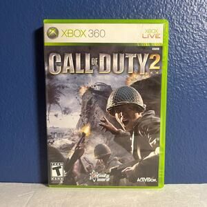 Call of Duty 2 (Microsoft Xbox 360, 2005) With Instruction Manual COD WWII